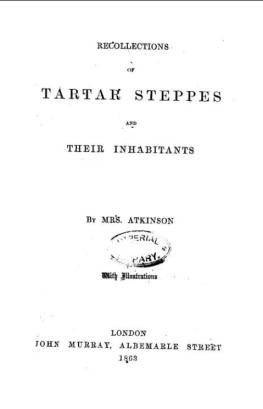 Title page of Lucy Atkinson's 1863 travelogue